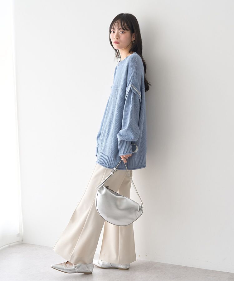 earth music&ecology「アンチピリングC/A選べる丈配色ニット」|ニット・セーター|