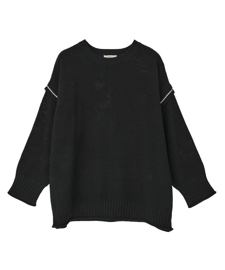 earth music&ecology「アンチピリングC/A選べる丈配色ニット」|ニット・セーター|