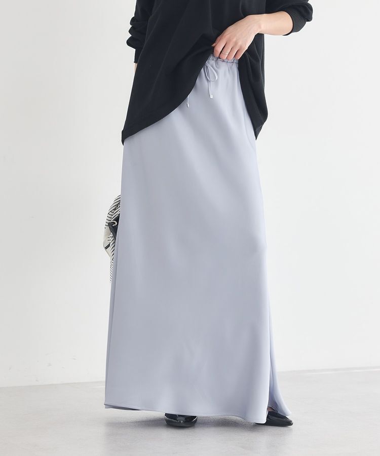 earth music&ecology「サテンフリルマーメイドスカート」|フレア|