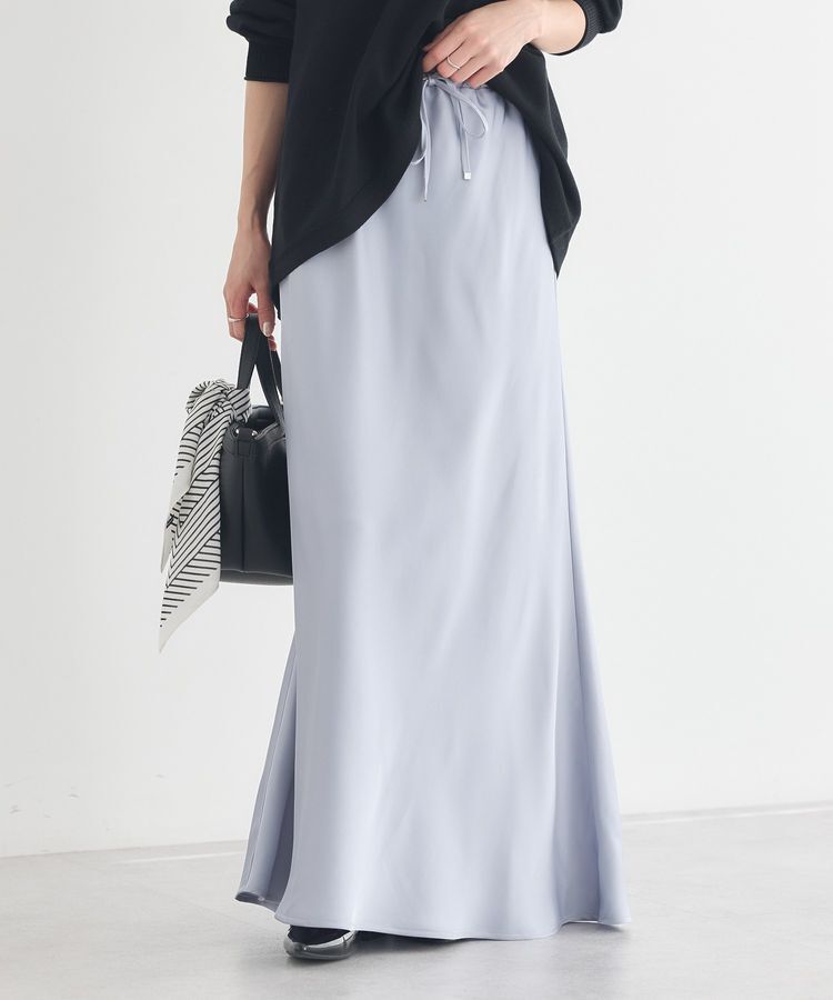 earth music&ecology「サテンフリルマーメイドスカート」|フレア|Sax