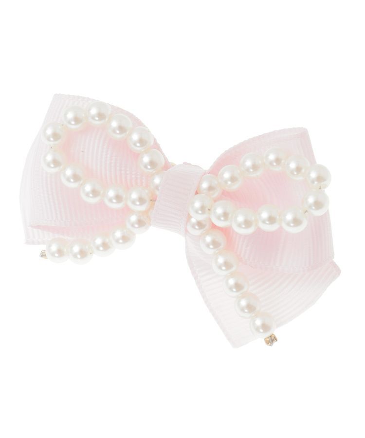 Maison de FLEUR「ピンクマニアグログランリボンパールクリップ」|その他|