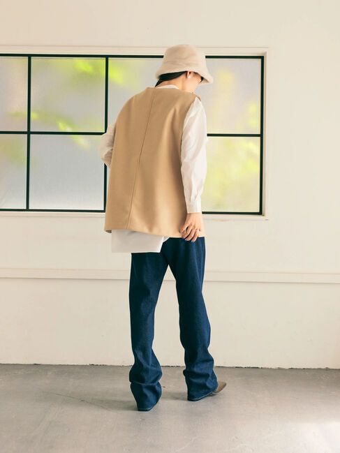  「Vネックポケット付きベスト」|ベスト・ジレ|