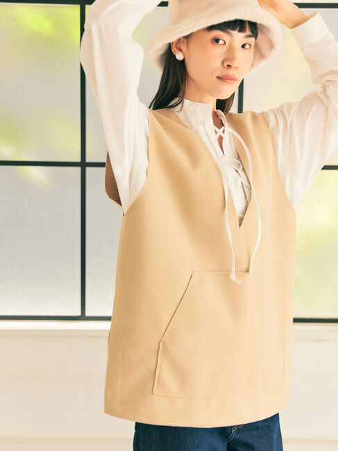  「Vネックポケット付きベスト」|ベスト・ジレ|