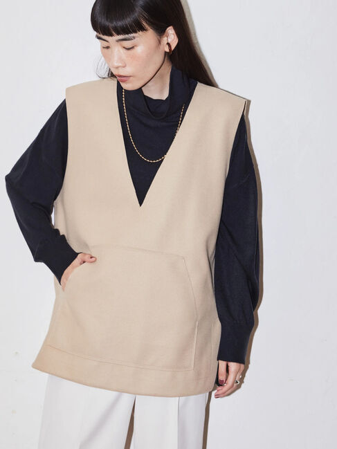  「Vネックポケット付きベスト」|ベスト・ジレ|