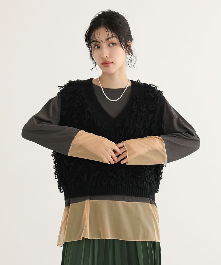 Green Parks「シアーチュールドッキングプルオーバー」|Tシャツ・カットソー|