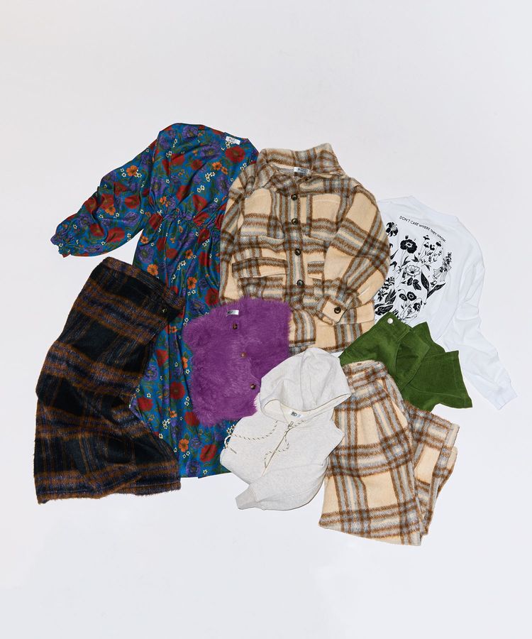 Green Parks「■WITH KURUMI NAKATA チェックラップスカート」|タイト|