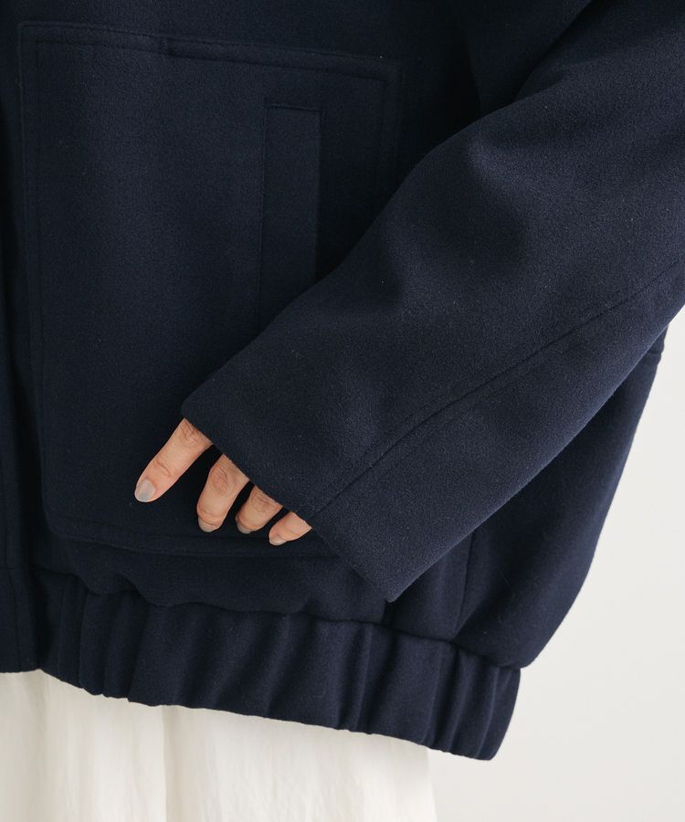 Green Parks「ニットフード付きウーリーブルゾン」|ブルゾン・スタジャン|