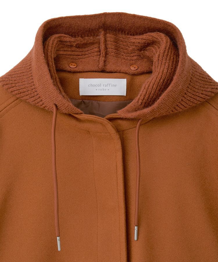 Green Parks「ニットフード付きウーリーブルゾン」|ブルゾン・スタジャン|