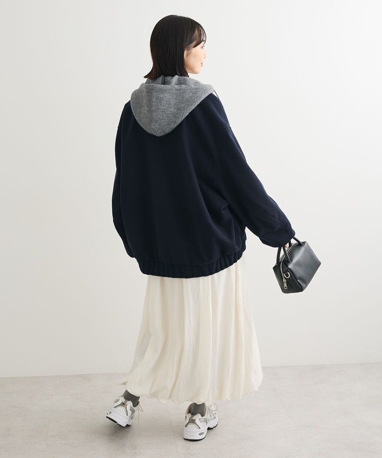 Green Parks「ニットフード付きウーリーブルゾン」|ブルゾン・スタジャン|