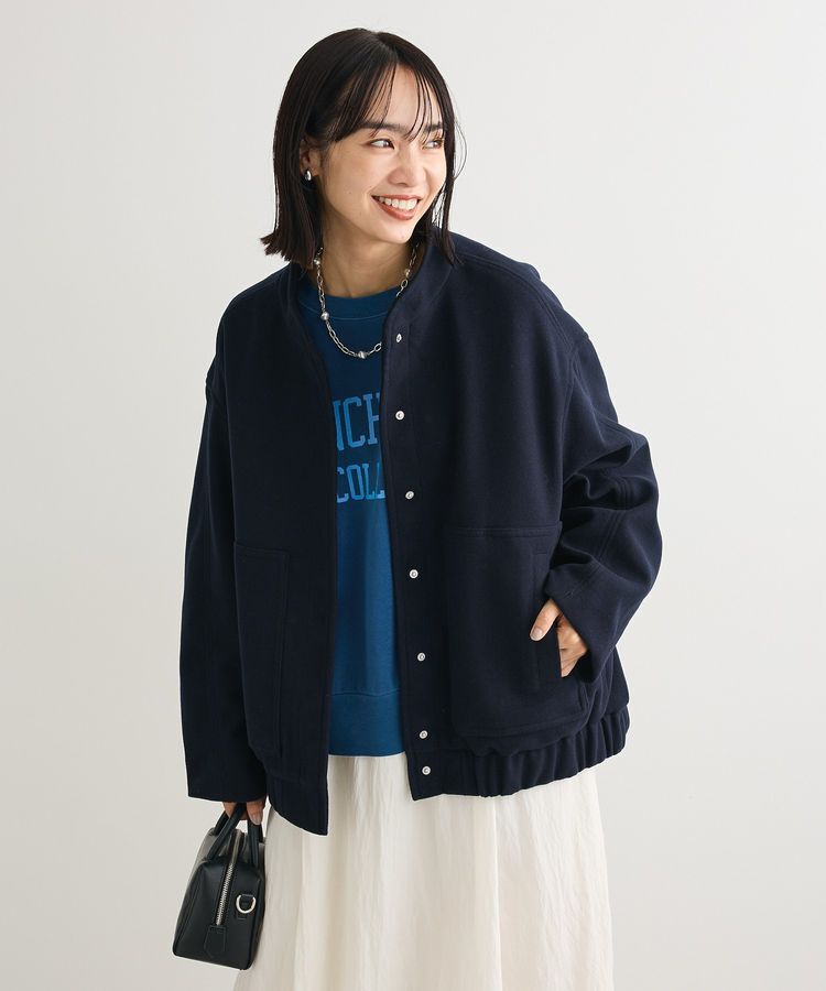 Green Parks「ニットフード付きウーリーブルゾン」|ブルゾン・スタジャン|