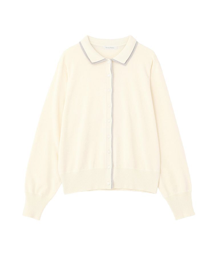 Green Parks「ここちニット衿付き配色プルオーバー」|ニット・セーター|