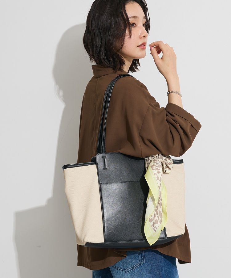 Green Parks「収納アドバイザー監修多機能A4トートバッグ」|トートバッグ|Black