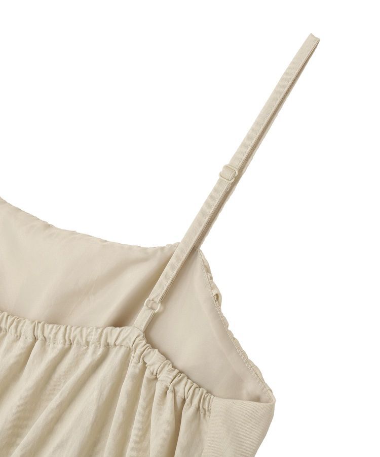 Green Parks「胸元バルーンワイドシルエットサロペット」|オールインワン|