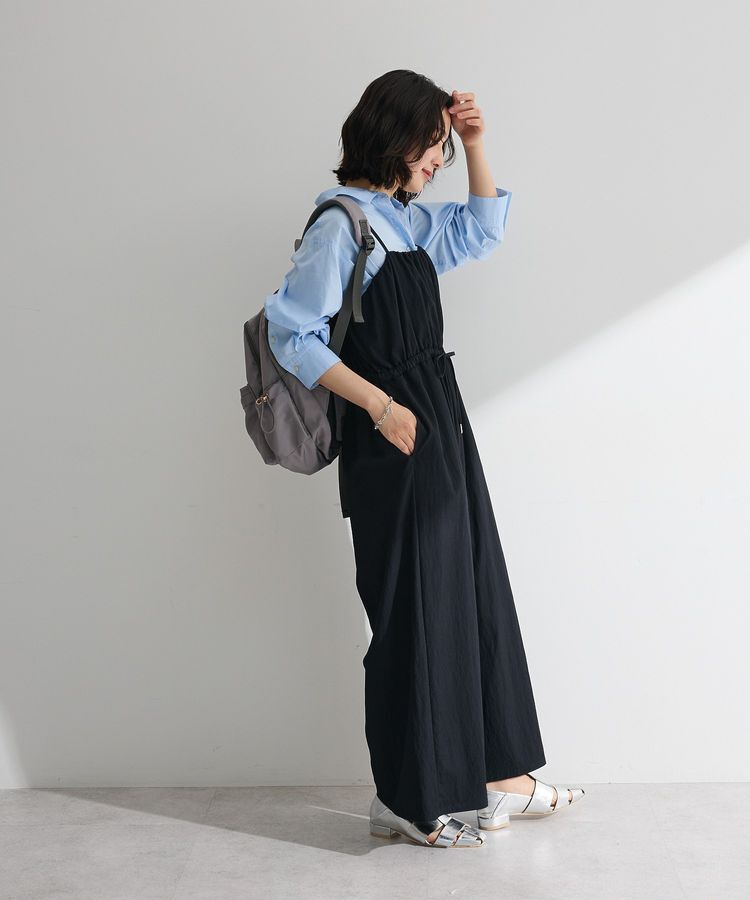 Green Parks「胸元バルーンワイドシルエットサロペット」|オールインワン|