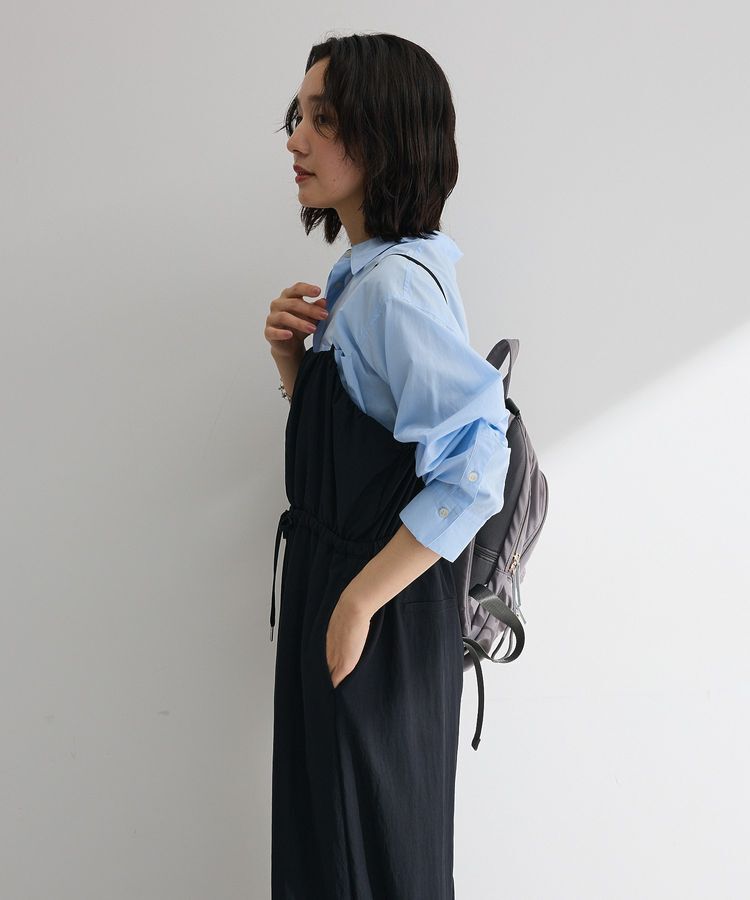 Green Parks「胸元バルーンワイドシルエットサロペット」|オールインワン|