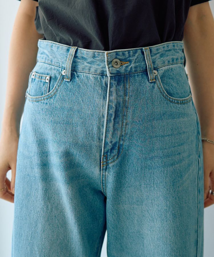 YECCA VECCA「ルーズストレートデニムパンツ」|デニム|