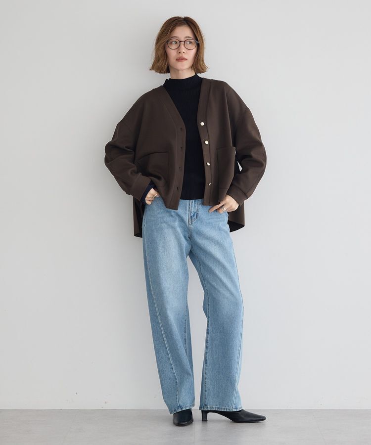 YECCA VECCA「ルーズストレートデニムパンツ」|デニム|