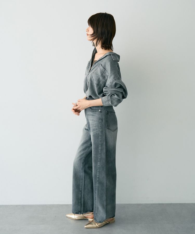 YECCA VECCA「ルーズストレートデニムパンツ」|デニム|