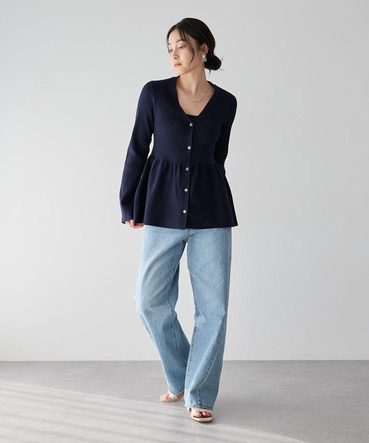 YECCA VECCA「ルーズストレートデニムパンツ」|デニム|