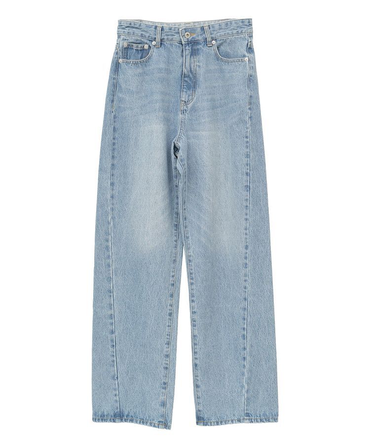 YECCA VECCA「ルーズストレートデニムパンツ」|デニム|