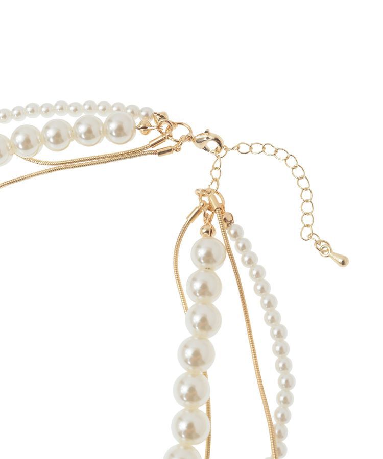 YECCA VECCA「パールMix4連ネックレス」|ネックレス|