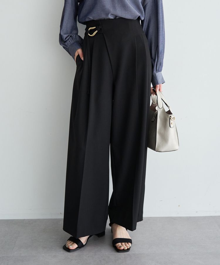 YECCA VECCA「メタルベルトワイドパンツ」|その他|Black