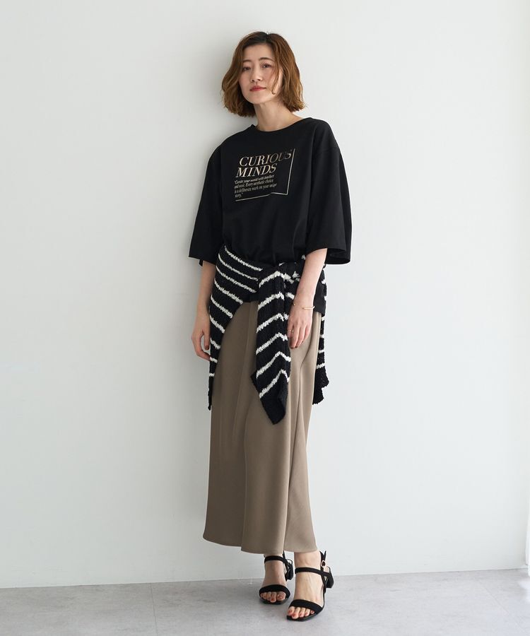 Editt by YECCA VECCA「【UVカット】ワイドスリーブ箔プリントTee」|Tシャツ・カットソー|