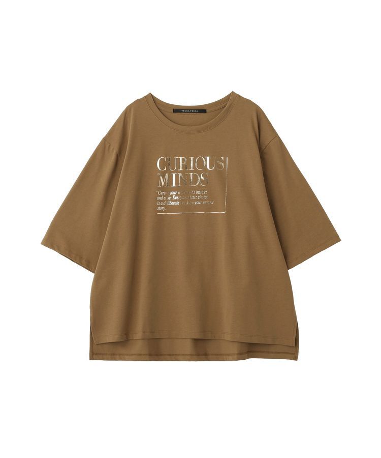 Editt by YECCA VECCA「【UVカット】ワイドスリーブ箔プリントTee」|Tシャツ・カットソー|