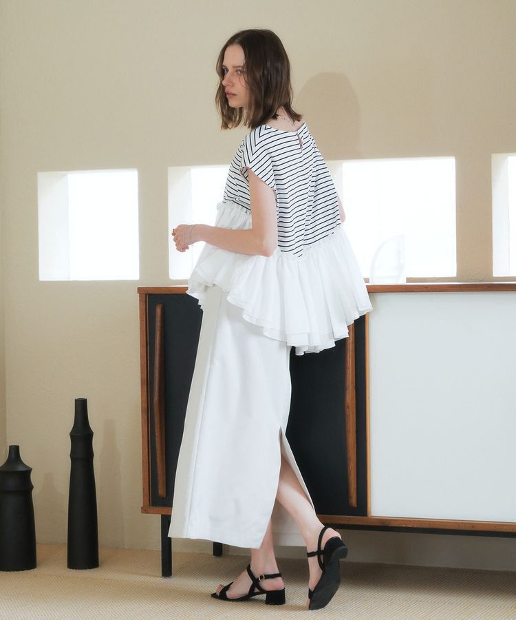 YECCA VECCA「アシメペプラムカットソー」|Tシャツ・カットソー|