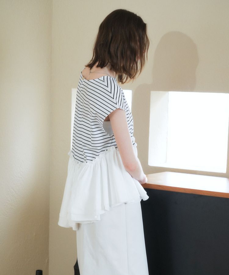 YECCA VECCA「アシメペプラムカットソー」|Tシャツ・カットソー|