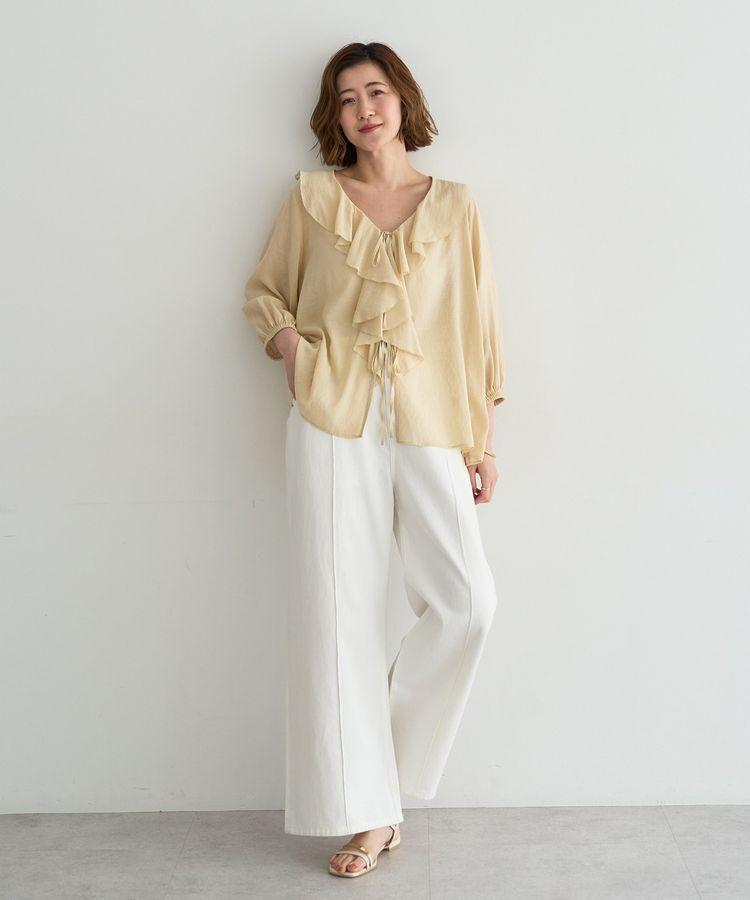 YECCA VECCA「綿麻バギーツイルパンツ」|その他|