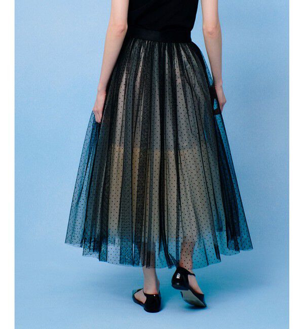 LOULOU WILLOUGHBY「【LOULOU WILLOUGHBY】ドットチュールスカート」|スカート|