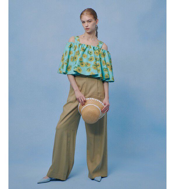 LOULOU WILLOUGHBY「WEB 一部店舗限定【LOULOU WILLOUGHBY】サンフラワープリントブラウス」|シャツ・ブラウス|