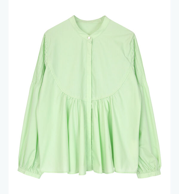 ur's「デザインスリーブバンドカラーフレアシャツ」|シャツ・ブラウス|