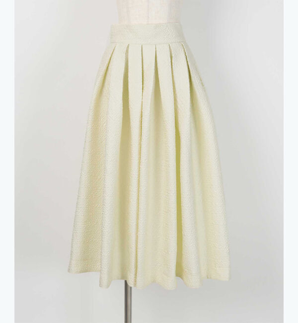 ur's「【yukiさんコラボアイテム】ふくれジャガードハイウエストタックフレアスカート」|スカート|