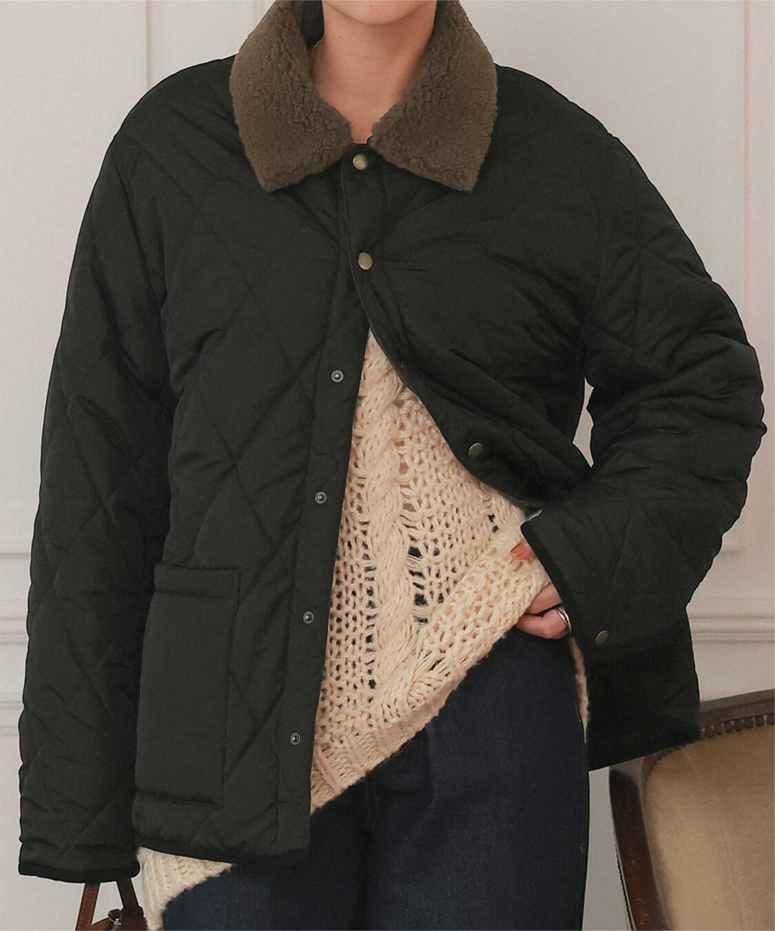 titivate「配色襟付きキルティングジャケット」|その他|