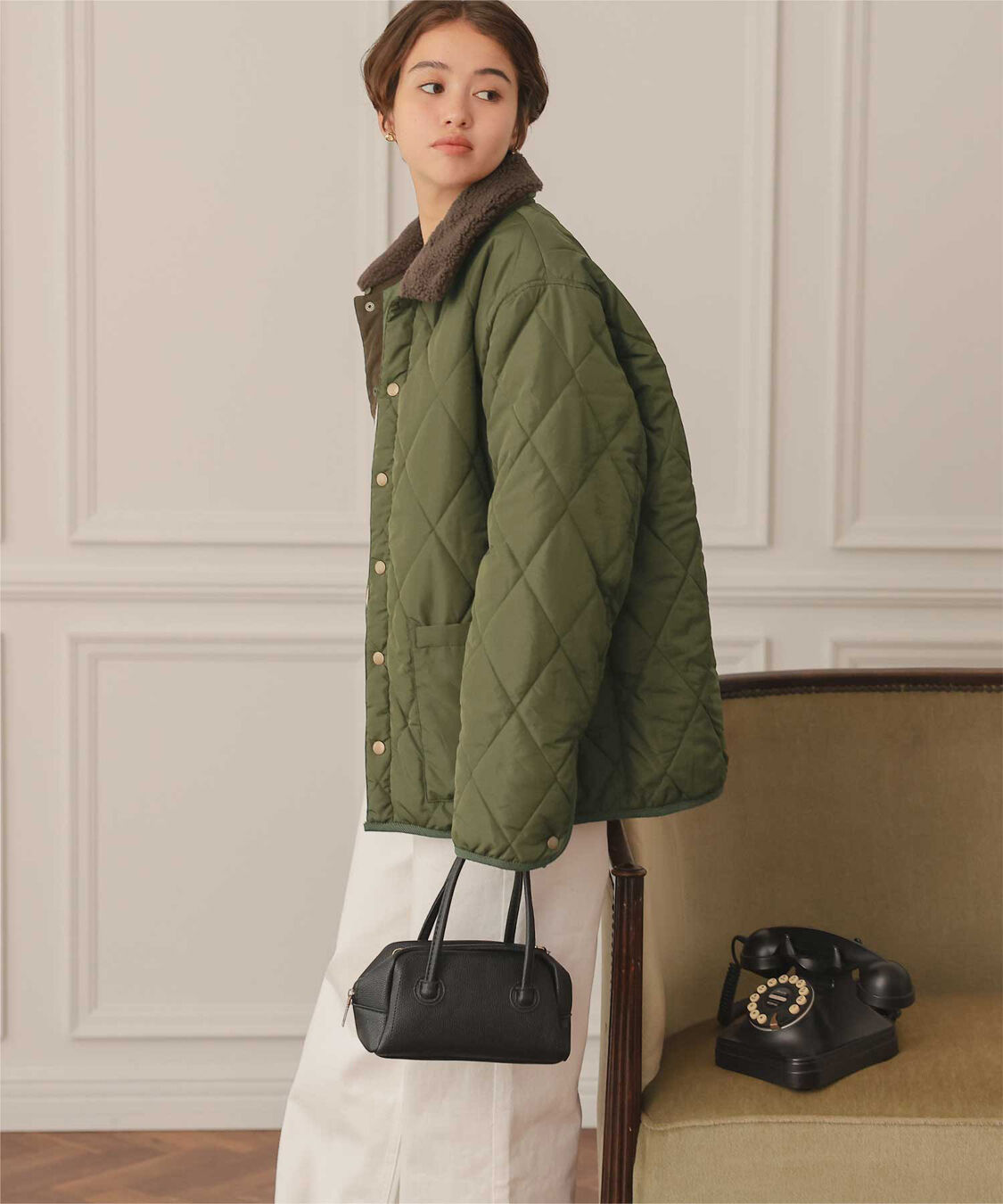 titivate「配色襟付きキルティングジャケット」|その他|