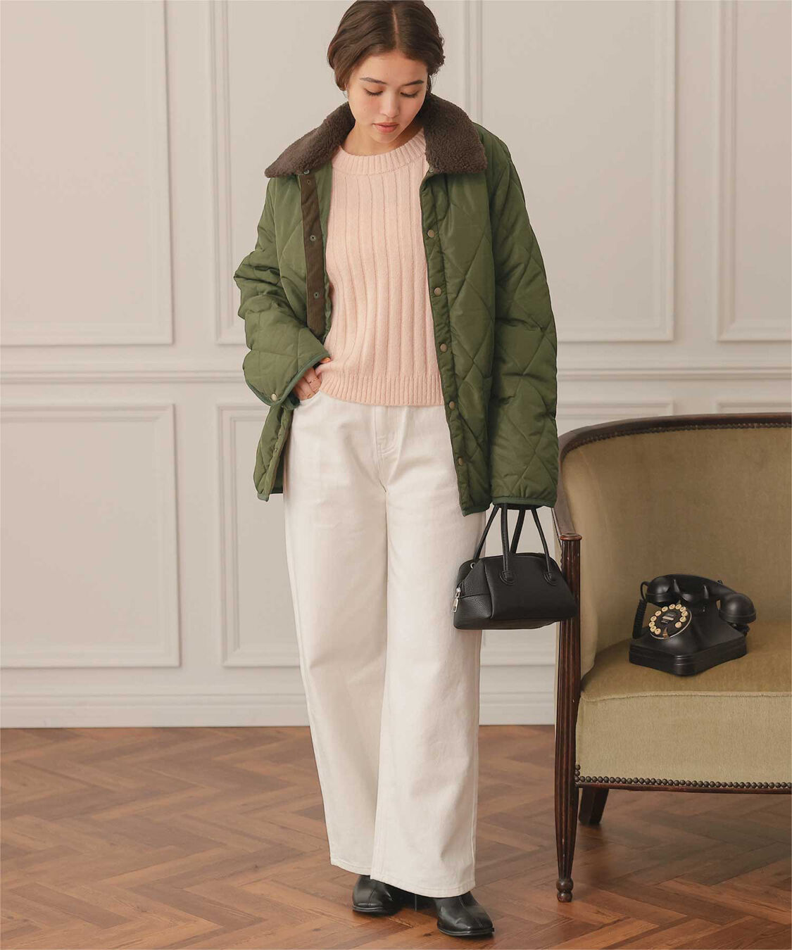 titivate「配色襟付きキルティングジャケット」|その他|