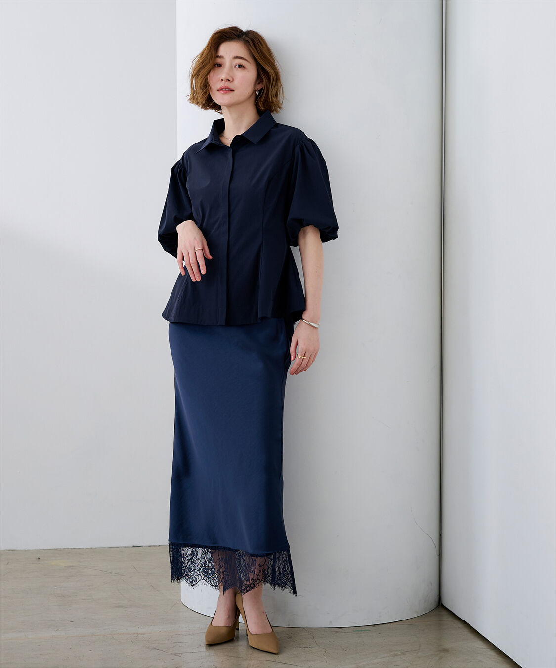 ur's「バルーンスリーブウエストシェイプブラウス」|シャツ・ブラウス|