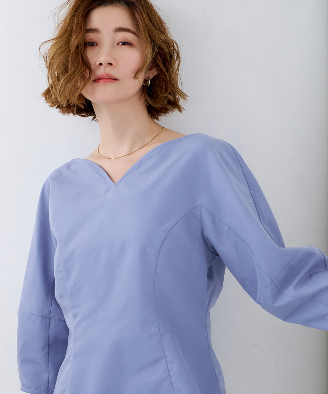 ur's「ハートネックランタンスリーブブラウス」|シャツ・ブラウス|