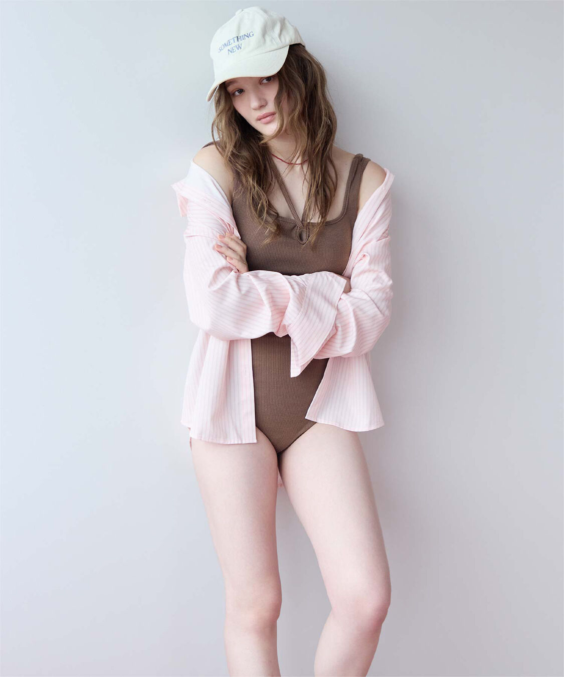 SEA DRESS「ホルターネックバックオープンリブワンピース/水着」|ビキニ|