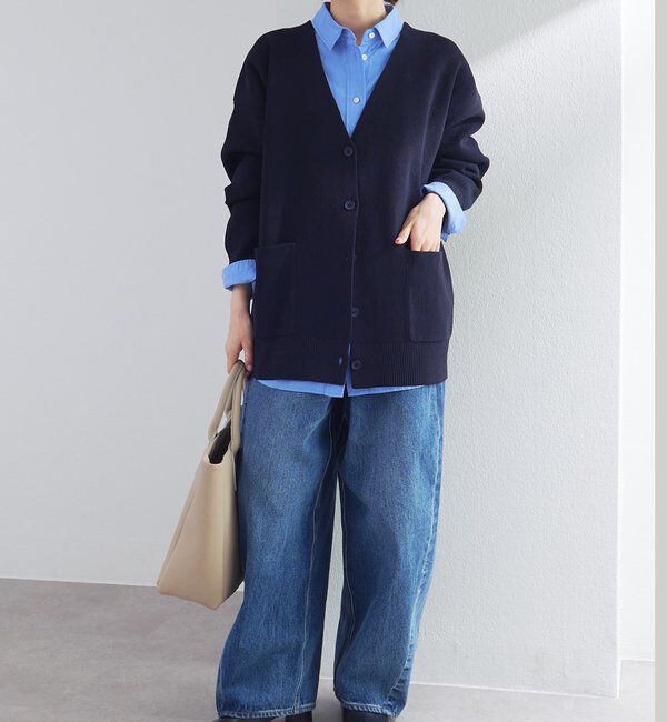  「【WEB限定/Du noir】スポンディッシュBIG Vネックカーディガン」|カーディガン|