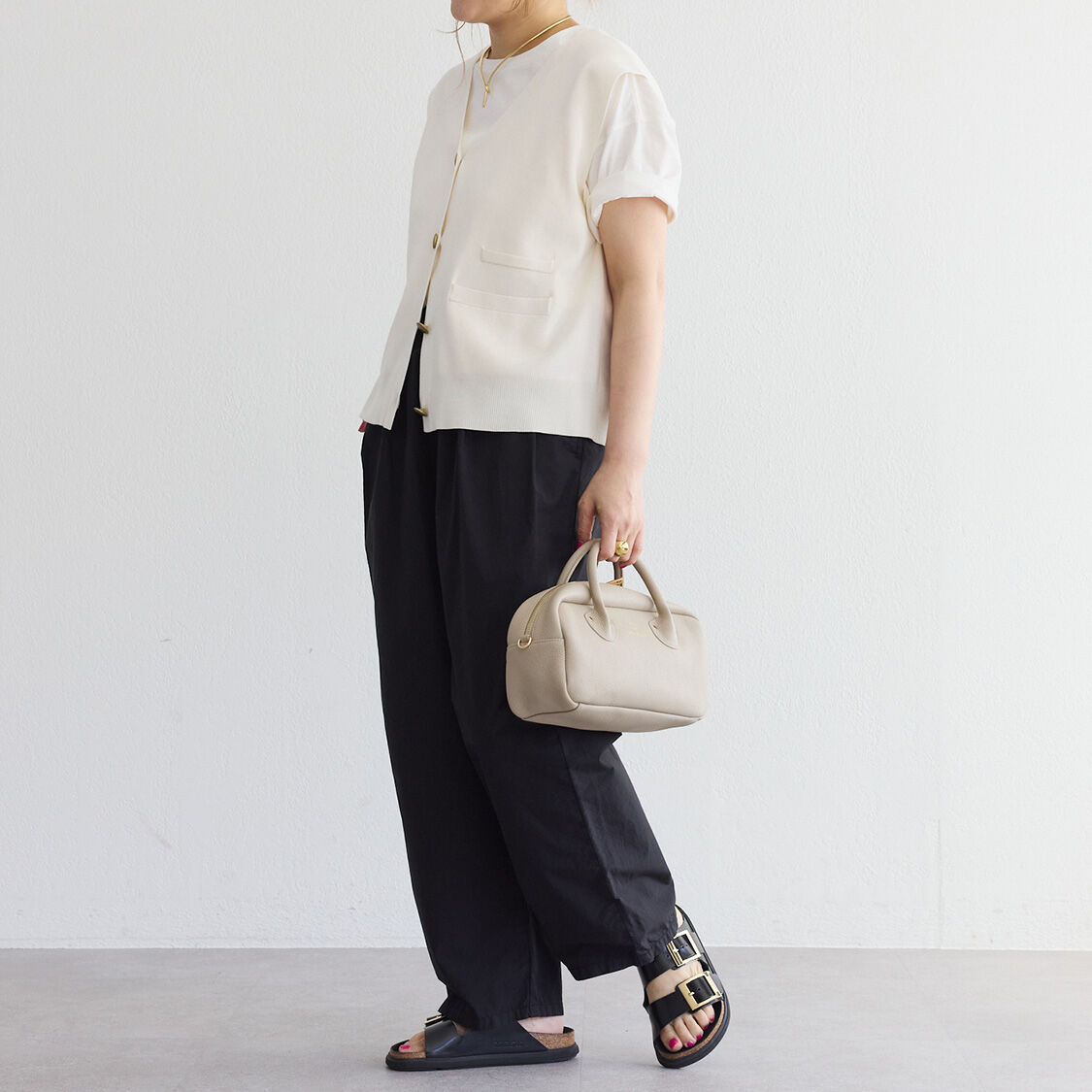  「【手洗い可能】ミラノリブニットジレベスト」|ニット・セーター|