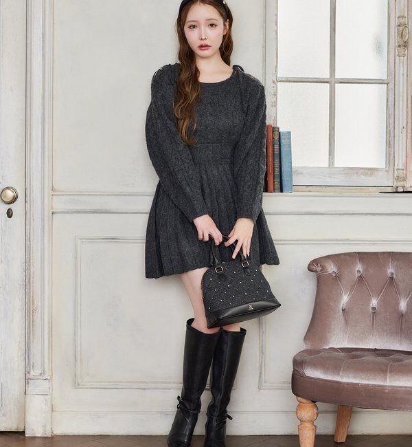  「ビジュースタッズハンドバッグ」|ショルダー・メッセンジャー|