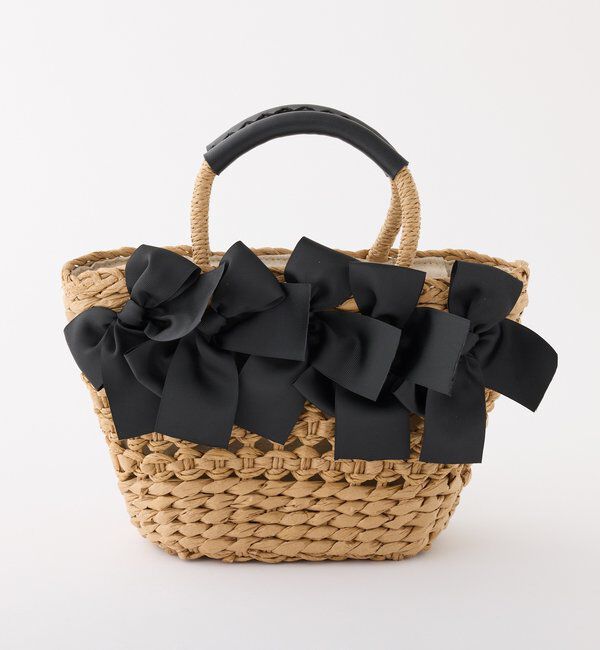  「リボン付きペーパーバッグ」|ショルダー・メッセンジャー|ブラック