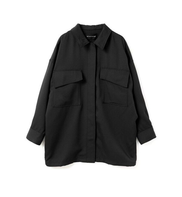 mizuiro ind「mizuiro ind ワークワイドシャツジャケット」|テーラードジャケット|