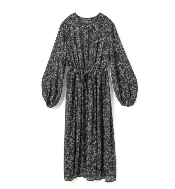 mizuiro ind「mizuiro ind フラワープリントシャツワンピース」|ワンピース|