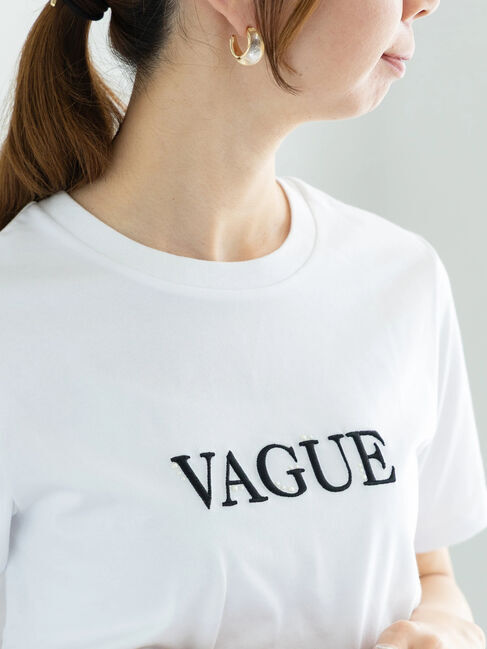 Te chichi「パール&刺繍ロゴスタンダードTシャツ」|Tシャツ・カットソー|ブラック