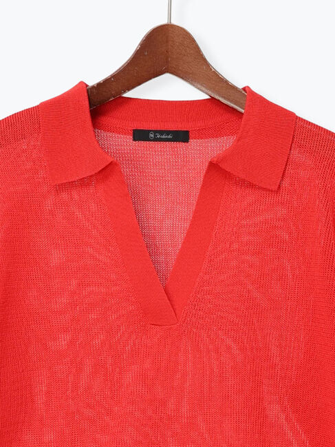 Te chichi「メッシュスキッパーポロニット」|ニット・セーター|