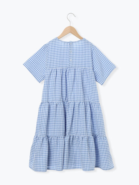 Samansa Mos2 Lagom「【140・150】チェック柄ティアードワンピース」|ワンピース|